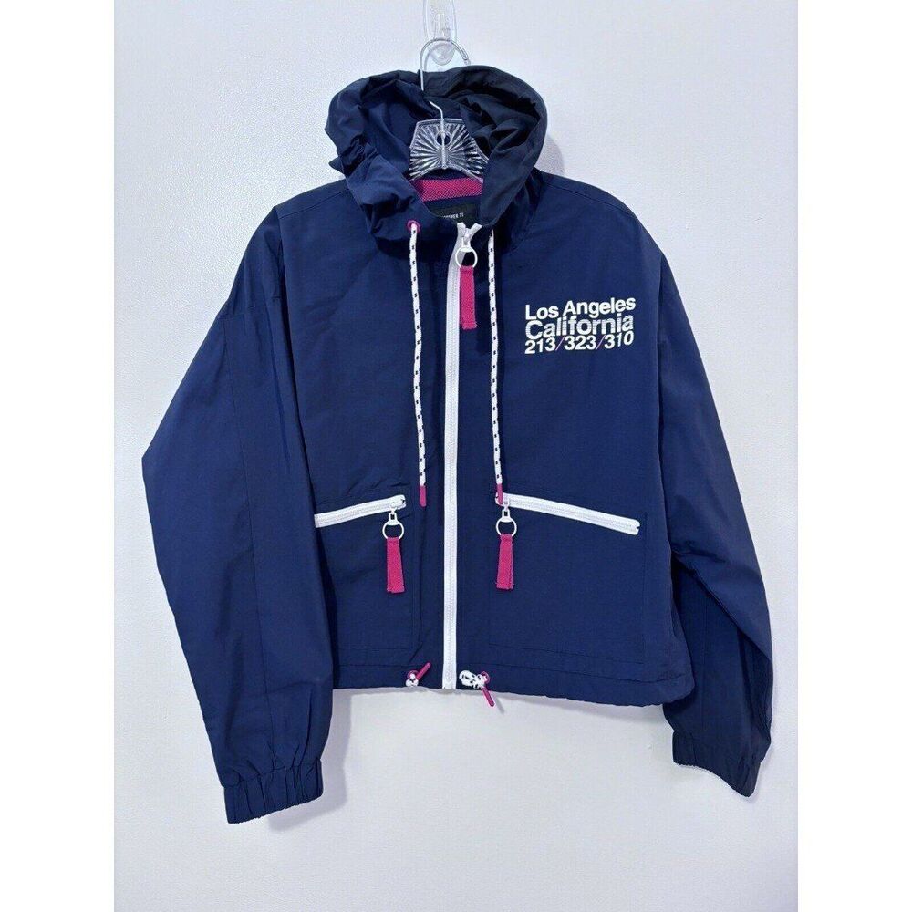 Forever 21 Navy Blue Windbreaker Size Small